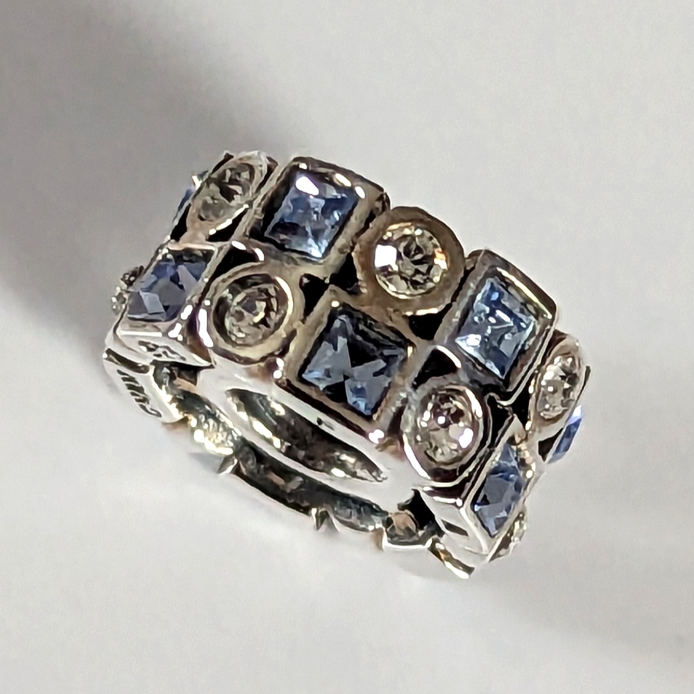 Chamilia White & Blue Swarovski & Sterling Silver Charm